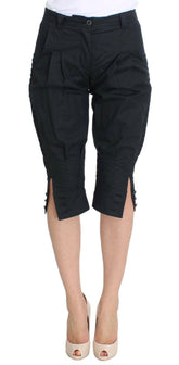 Ermanno Scervino Blue Cotton 3/4 Length Pants -   -  Ermanno Scervino.